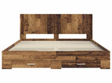 Bed Frame with Storage and Headboard Old wood Engineered Wood 3414139