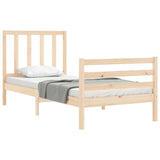 Bed Frame without Mattress Single Solid Wood Pine 3193821