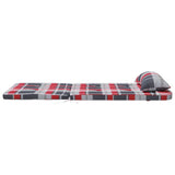 Chair Cushions 2 pcs Red Check 58 x 77 x 4.5 cm Oxford Fabric 361843