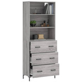 Highboard Grey Sonoma 69.5x34x180 cm Engineered Wood 3189387