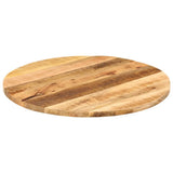 Table Top 70x1.5 cm Round Solid Wood Rough Mango 370009