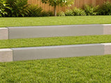 Garden Cover Profile 2 pcs 100 x 10 x 15 cm Stainless Steel 8012914