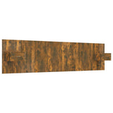 Bed Headboard With Cabinet Smoked oak Engineered wood Large 3115753