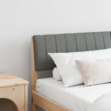 Upholstered Headboard Dark Grey 150 cm Solid Pine Wood 879225