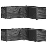 L-Shaped Garden Furniture Covers 2 pcs 16 Eyelets 285x285x90 cm 3155374