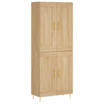Highboard Sonoma Oak 69.5x34x180 cm Engineered Wood 3199676