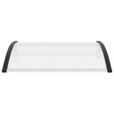 Door Canopy Black and Transparent 120x75 cm PC 144813