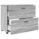Bathroom Cabinet with Drawer Grey Sonoma 76.5 x 35 x 64 cm 883300