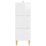 Drawer Cabinet High Gloss White 33 x 34.5 x 90 cm 895079