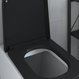 Toilet Seat Black 47.5 x 35 x 3.6 cm Duroplast 42002360