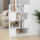 Book Cabinet Room Divider White 80x24x124.5 cm Engineered Wood 809134