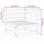 Garden Corner Sofas 2 pcs Grey Solid Wood Pine 805677
