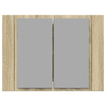 ZNTS LED Mirror Cabinet Sonoma Oak 60x12x45 cm Engineered Wood 849641