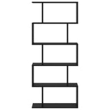 Book Cabinet Black Oak 70 x 24 x 161 cm Engineered Wood 879669