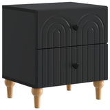 Bedside Cabinet 2 pcs Black 43 x 34.5 x 48 cm Engineered Wood 894068