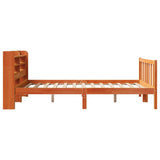 Bed Frame with Headboard without Mattress Wax Brown 120x190 cm Small Double 3306592
