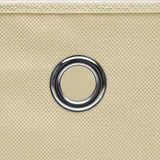 Storage Boxes with Covers 10 pcs 28x28x28 cm Cream 325218