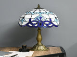 Stained Glass Table Lamp, Handmade Antique Bedside Lamp for Bedroom, Living room, Home, Nightstand, T3398P344746