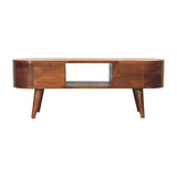 Chestnut Round Open Media Unit IN3315