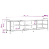 TV Cabinet 167.5 x 36.5 x 50 cm Black Oak Engineered Wood 8013770