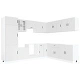 14 Piece Kitchen Cabinet Set Porto White Engineered Wood 3314991