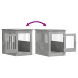 Dog Crate Furniture Concrete Grey 55x80x68 cm Engineered Wood 838326