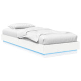 Bed Frame with LED White 80 x 200 cm Engineered Wood 8009003