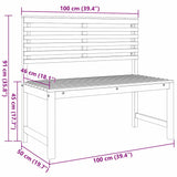 Garden Bench Set 3 pcs Brown Solid acacia wood 3328691