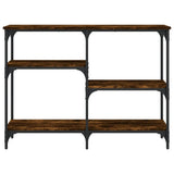 Console Table Smoked Oak 102x29x75 cm Engineered Wood 834082
