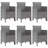 Garden Dining Set 7 pcs Light Grey Polt rattan 3378570