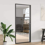 Glass Door Fretwork Black 93 x 3.5 x 201.5 cm Aluminium 42012451
