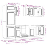 ZNTS 8 Piece Kitchen Cabinet Set Kalmar White Engineered Wood 3314791