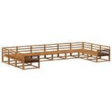 Outdoor Sofa Set 10 pcs Natural Solid Acacia Wood 3382922