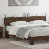 Storage Headboard with Charging Station Brown oak 200 cm 859829