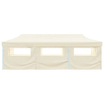 Folding Pop-up Party Tent with 8 Sidewalls 870x291x315 cm Cream 44976