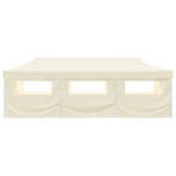 Folding Pop-up Party Tent with 8 Sidewalls 870x291x315 cm Cream 44976