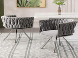 Set of 2, velvet dining, single light luxury living room bedroom swivel, Leisure swivel N606P452770G