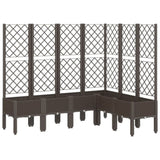 Garden Planter with Trellis Brown 160x120x142 cm PP 367940