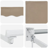 Retractable Awning Beige 3.5 x 2 m 100% Polyester and Aluminium 3418917