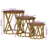 Coffee Tables Brown 55 x 55 x 50 cm Solid Mango Wood 4104646