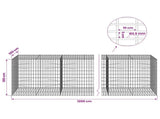 Gabion with 3.5 mm Wire and 5x10 cm Mesh 1200x100x100 cm 3462930