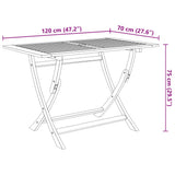 Dining Set Brown Solid Acacia wood Medium Foldable 3060194