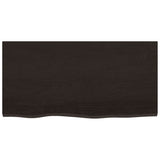 Wall Shelf Dark Brown 80x40x2 cm Treated Solid Wood Oak 363785