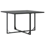 Garden Dining Set 9 pcs Black Steel 3335863