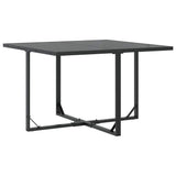 Garden Dining Set 9 pcs Black Steel 3335863