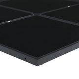 17 Piece Garden Dining Set Black Poly Rattan 3295057