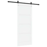 Sliding Door ORKDAL 86 x 211 cm Engineered Wood White and Black 3450232