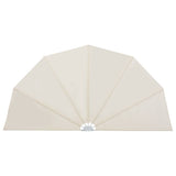 Collapsible Terrace Side Awning Cream 200 cm 44578