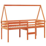 High Sleeper Bed without Mattress Wax Brown 90x190 cm Single Solid Wood Pine 3282100