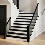 Stair Treads 4 pcs Brown Black 120x30x2 cm Solid Wood Oak 3283024